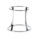 Metal Riser & Plate Covers dia.10" h:8.75" Round Silver Stainless Steel Riser